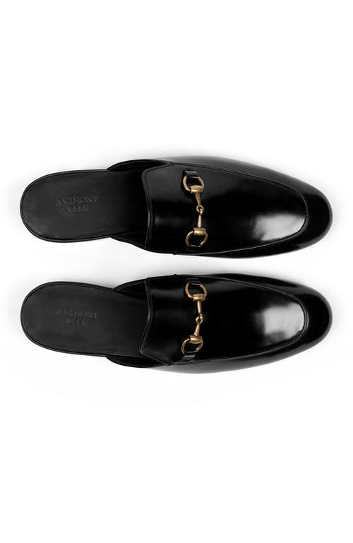 Anthony Veer Milano Horsebit Mule In Obsidian Black