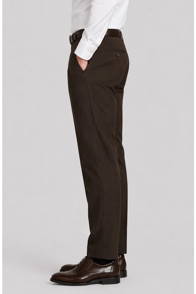 Stefano Modern Fit Wool Trousers, Alternate, color, BROWN