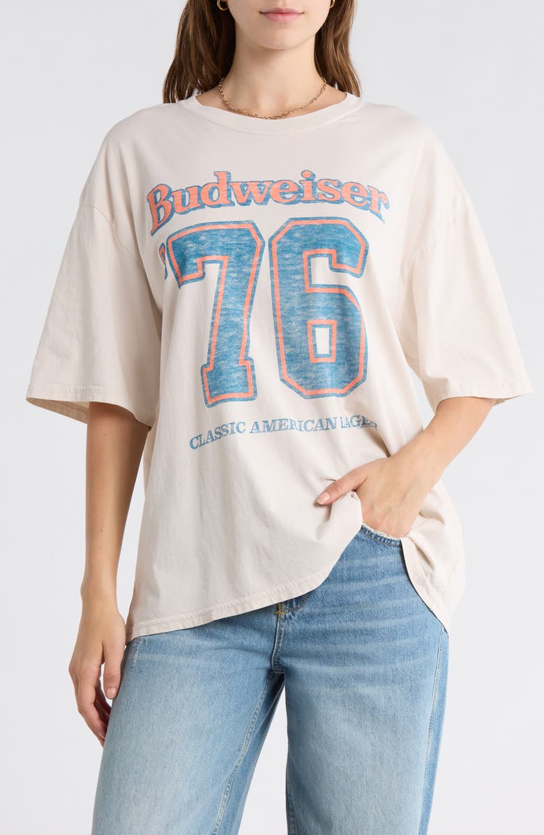 Junk Food Budweiser<sup>®</sup> 76 Cotton Graphic T-Shirt, Main, color, Birch