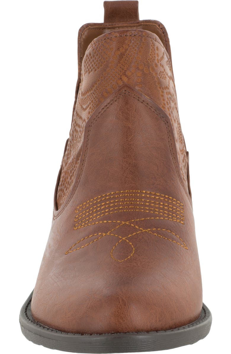 EASY STREET Legend Western Bootie - Multiple Widths Available, Alternate, color, Tan/Tan Embossed
