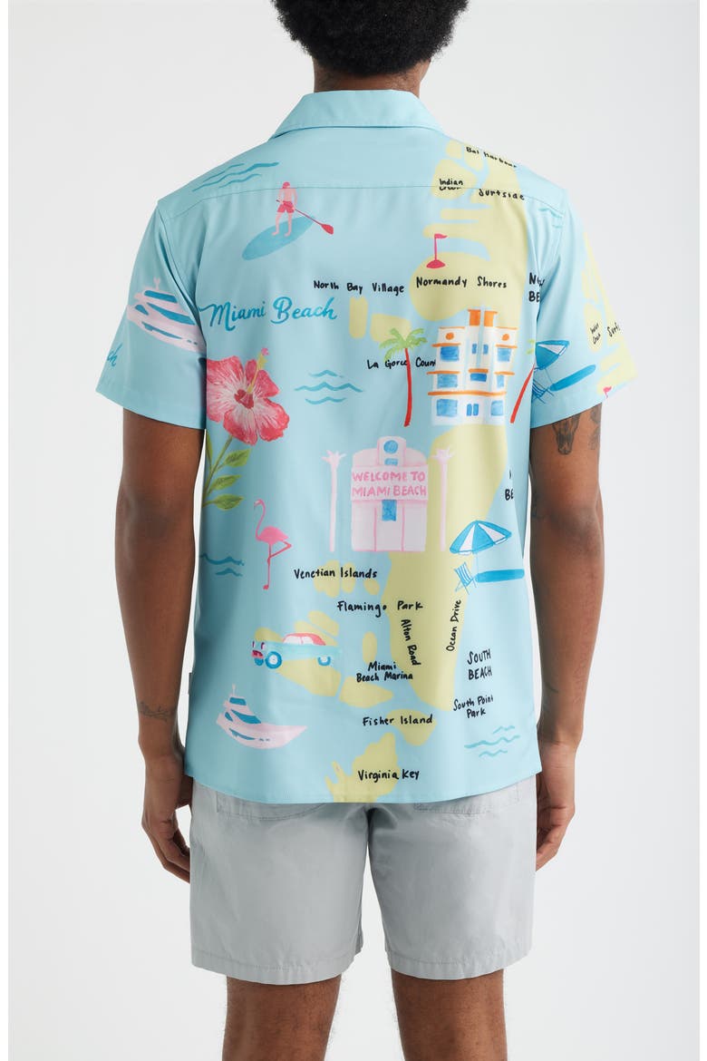 Collins Ave Weekend Camp Shirt, Alternate, color, BLUE