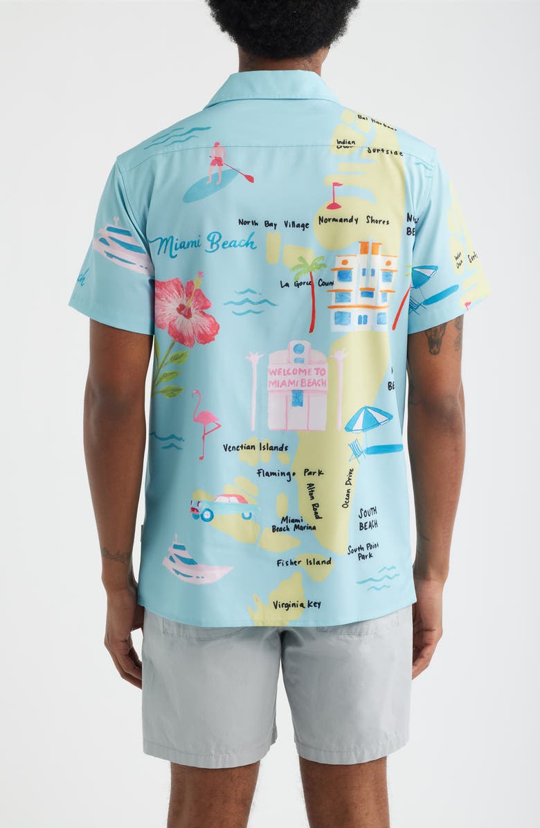 MAVRANS Collins Ave Weekend Camp Shirt, Alternate, color, Blue