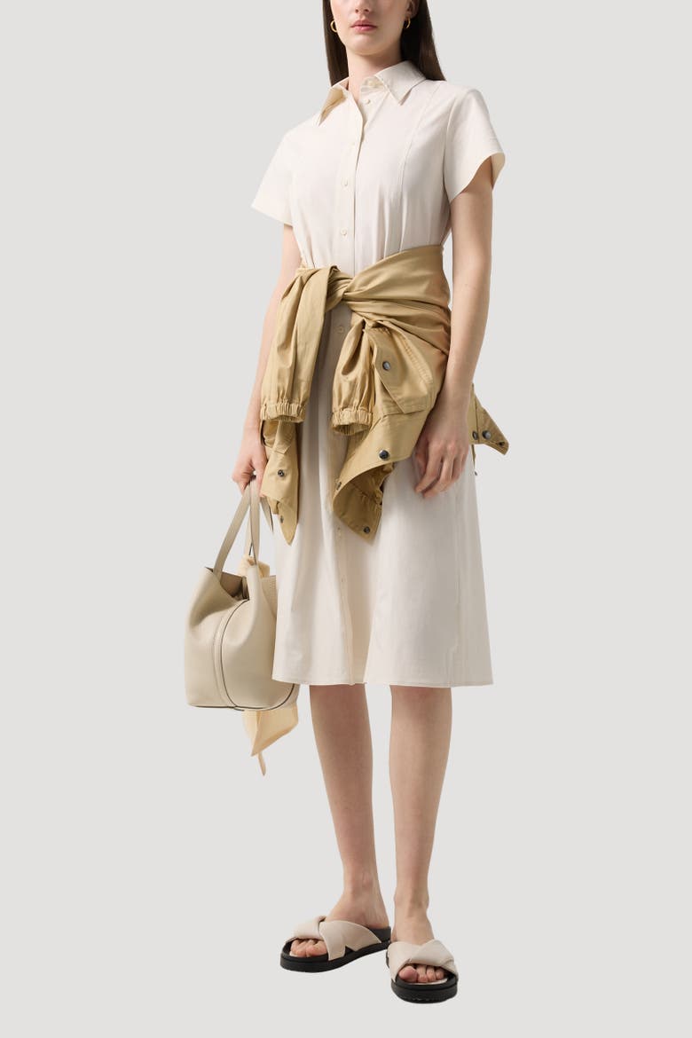 Poplin Blouse Dress Alison, Alternate, color, Cream
