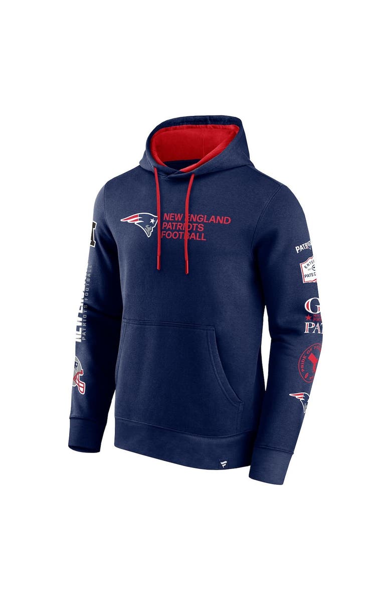 FANATICS Men's Fanatics Branded Navy New England Patriots Extra Innings Pullover Hoodie, Alternate, color, 