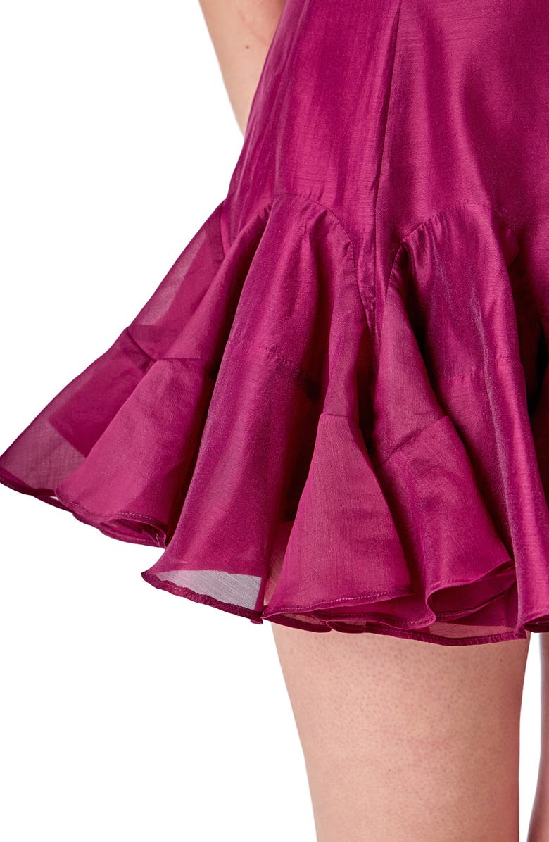 Endless Rose Sleeveless Godet Minidress, Alternate, color, Merlot