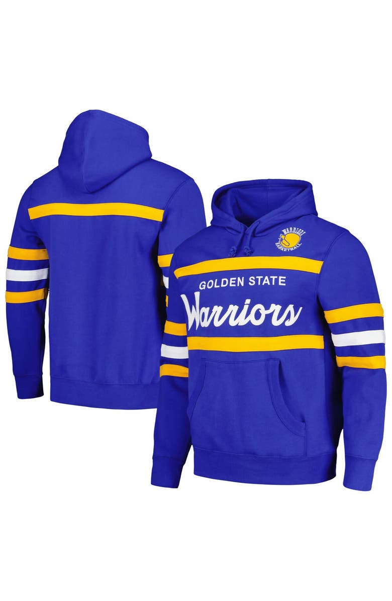 Mitchell & Ness Men's Mitchell & Ness Royal Golden State Warriors Head Coach Pullover Hoodie, Main, color, Royal