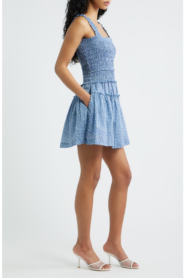 The Azalea Mini Nap Minidress, Alternate, color, DITSY THISTLE BLUE
