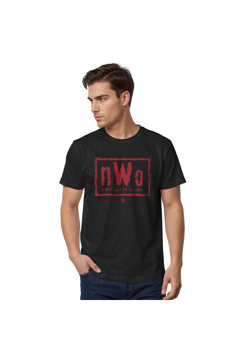 Men's WWE Red Order Logo Graphic Tee, Main, color, Black