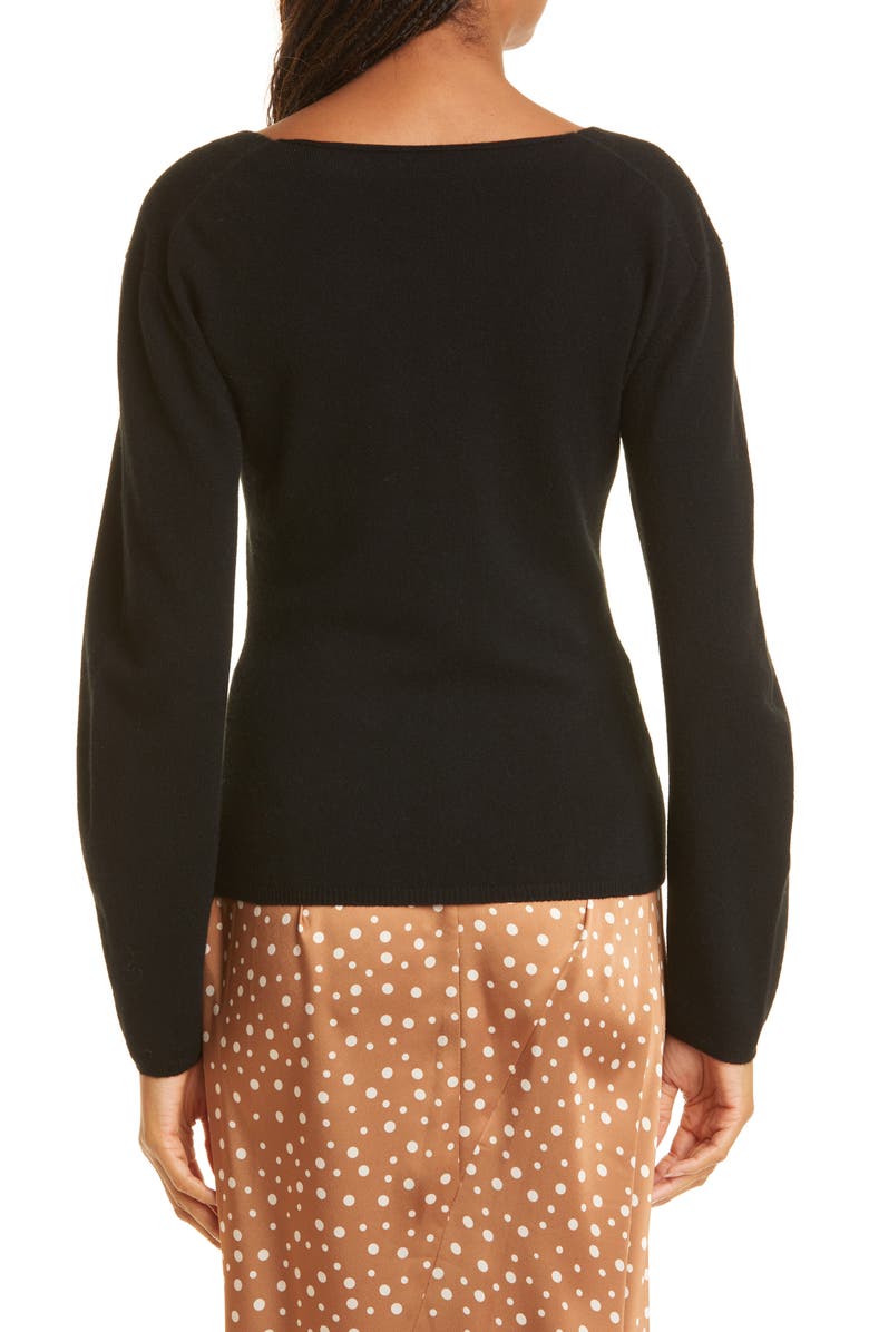 Vince Deep V-Neck Wool & Cashmere Cardigan, Alternate, color, 