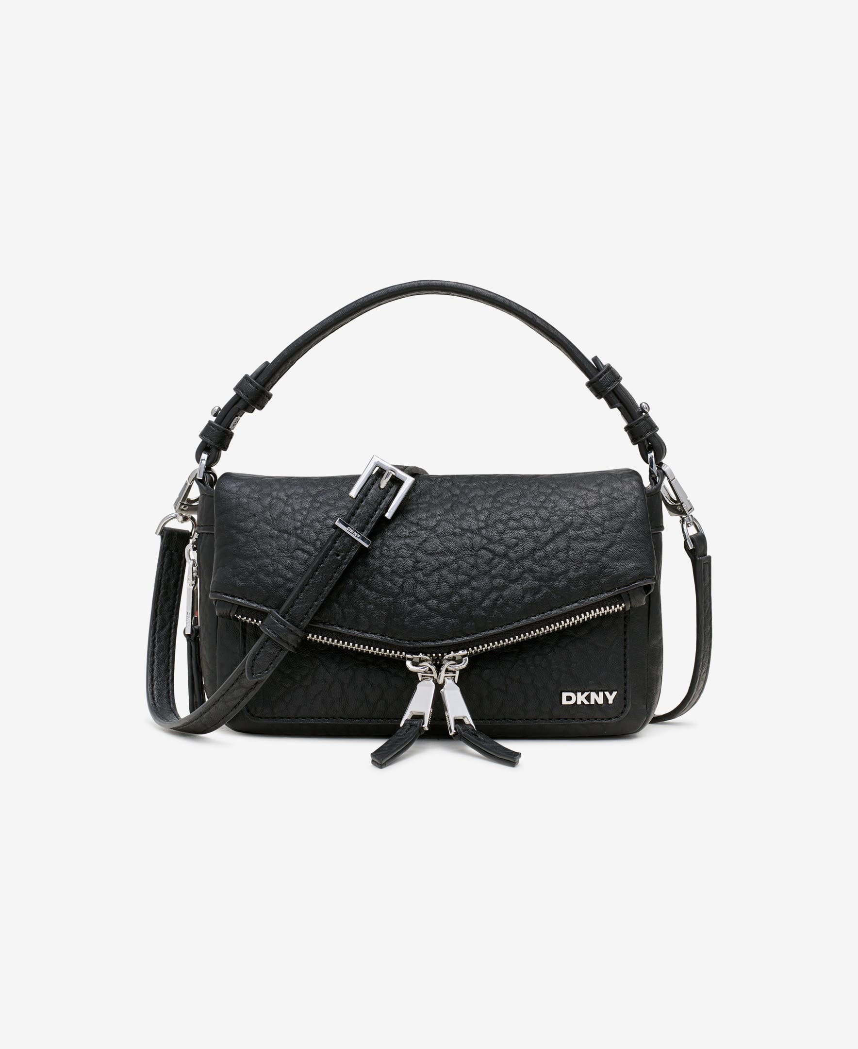 DKNY Taryn Small Crossbody in Black/silver 