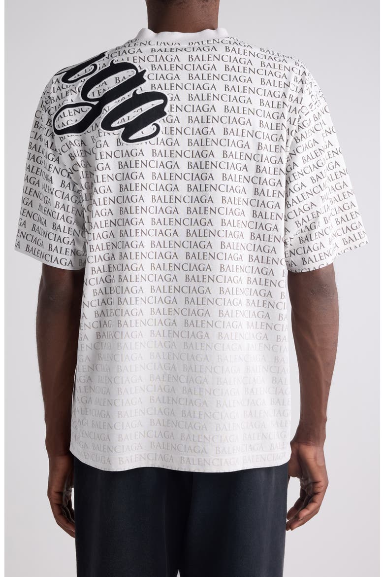 Medium Fit Big B Cursive Logo Graphic T-Shirt, Alternate, color, DIRTY WHITE/ BLACK