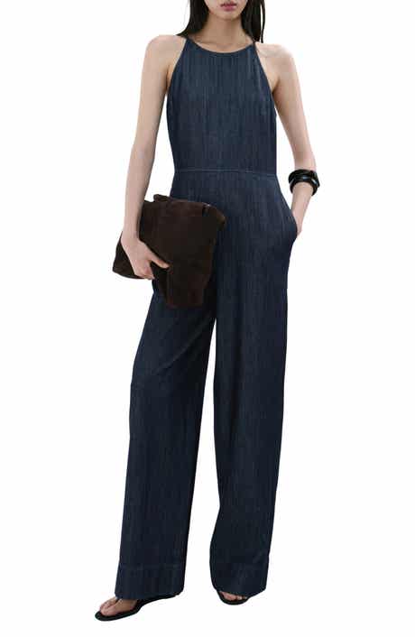 Chambray Wide Leg Jumpsuit