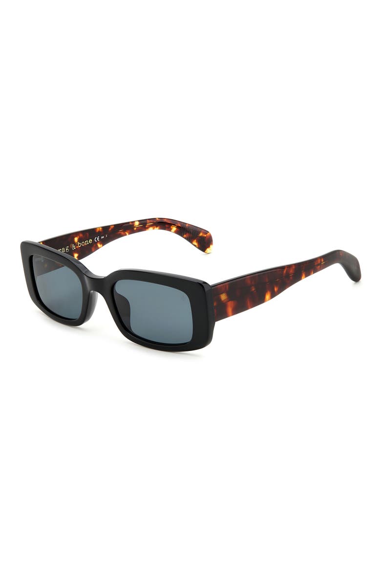 52mm Rectangular Sunglasses, Alternate, color, BLACK/ GREY