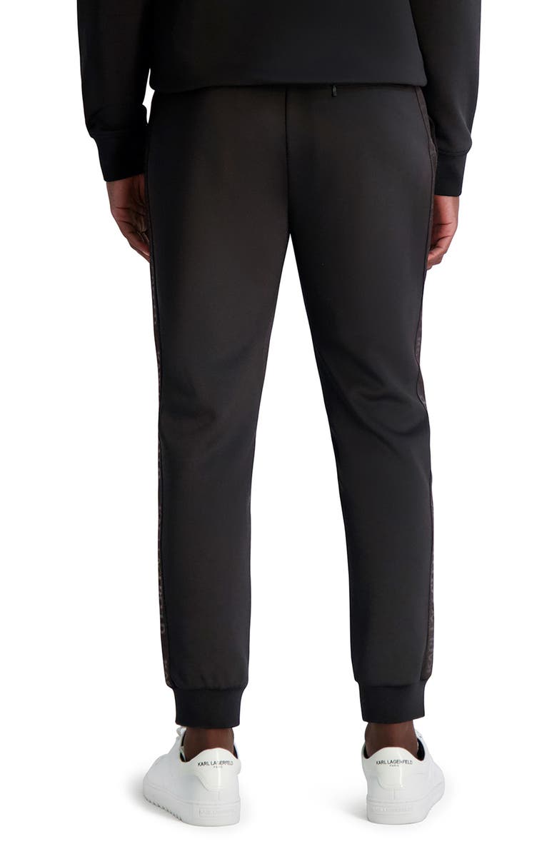 KARL LAGERFELD PARIS Logo Tape Joggers, Alternate, color, Black