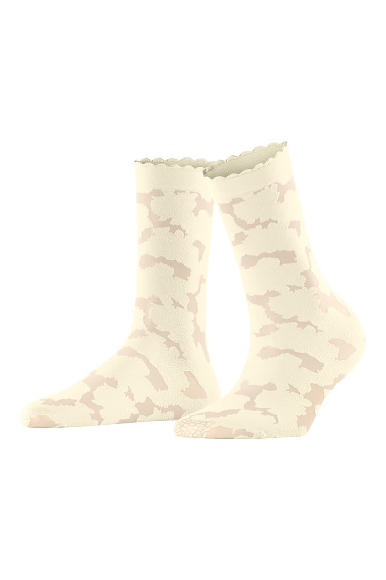 Hydrangea 20 Denier Dress Socks, Alternate, color, OFF-WHITE