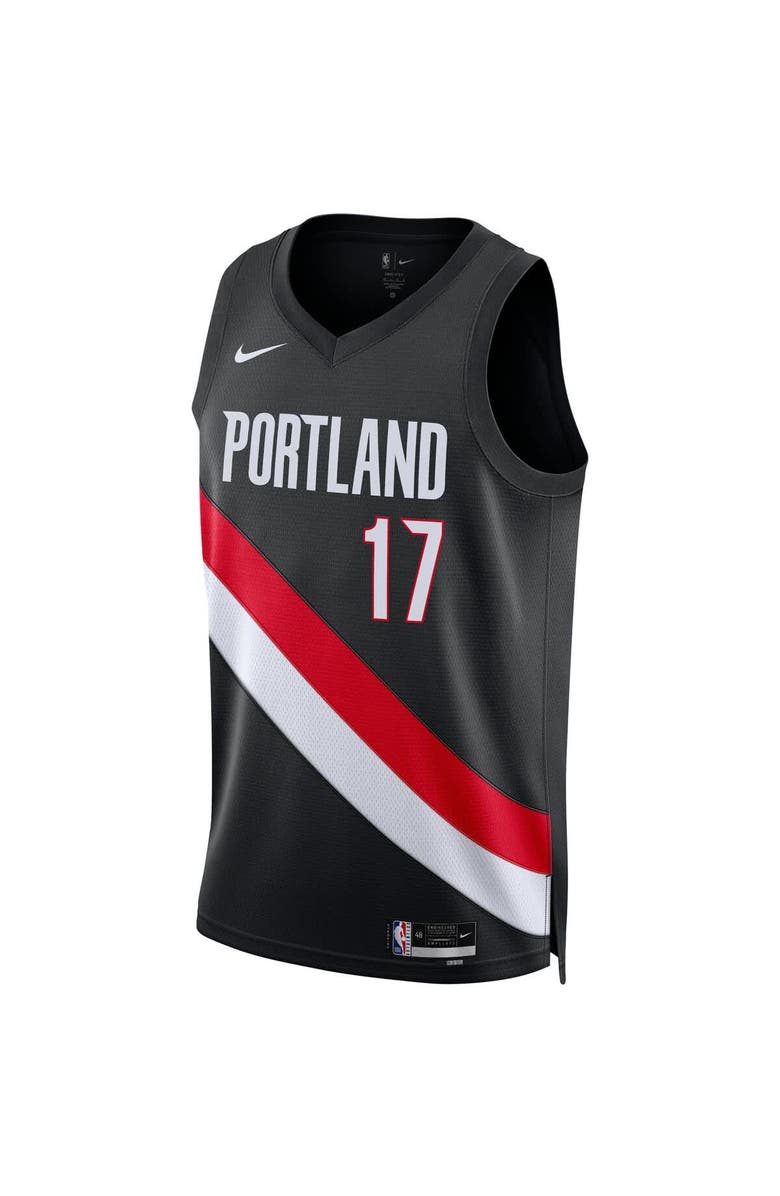 Nike Unisex Nike Shaedon Sharpe Black Portland Trail Blazers Swingman Jersey - Icon Edition, Alternate, color, Black