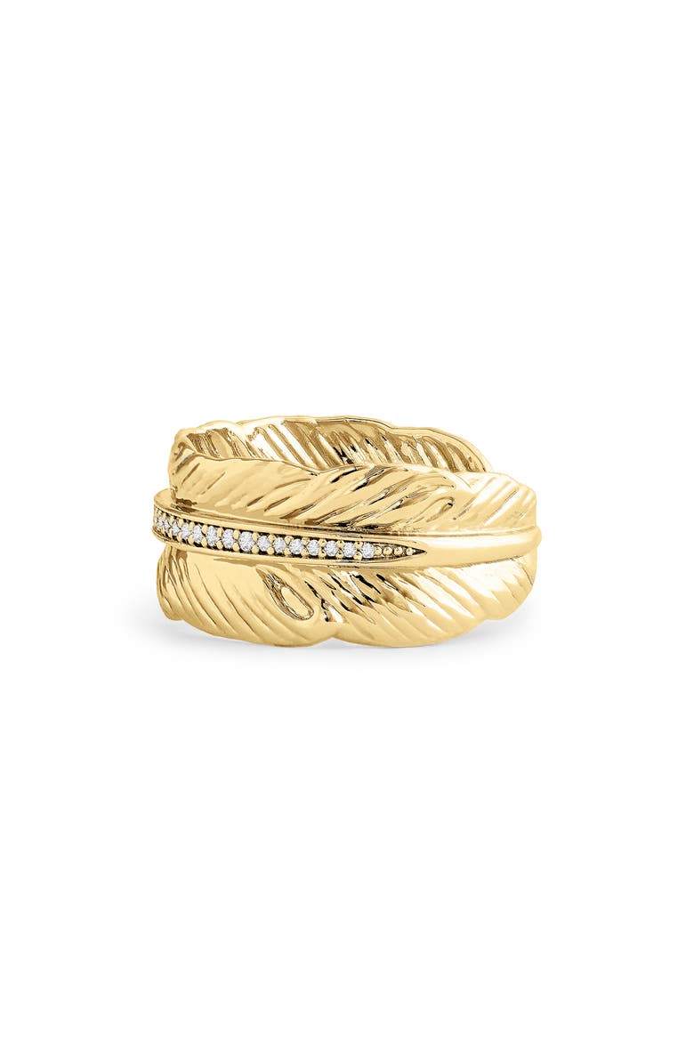 Anabel Aram Jewelry Feather Ring, Alternate, color, Gold