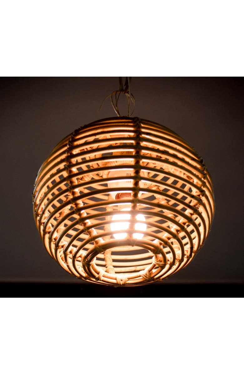 Wicker Village Round Lamp Shade, Alternate, color, Natural