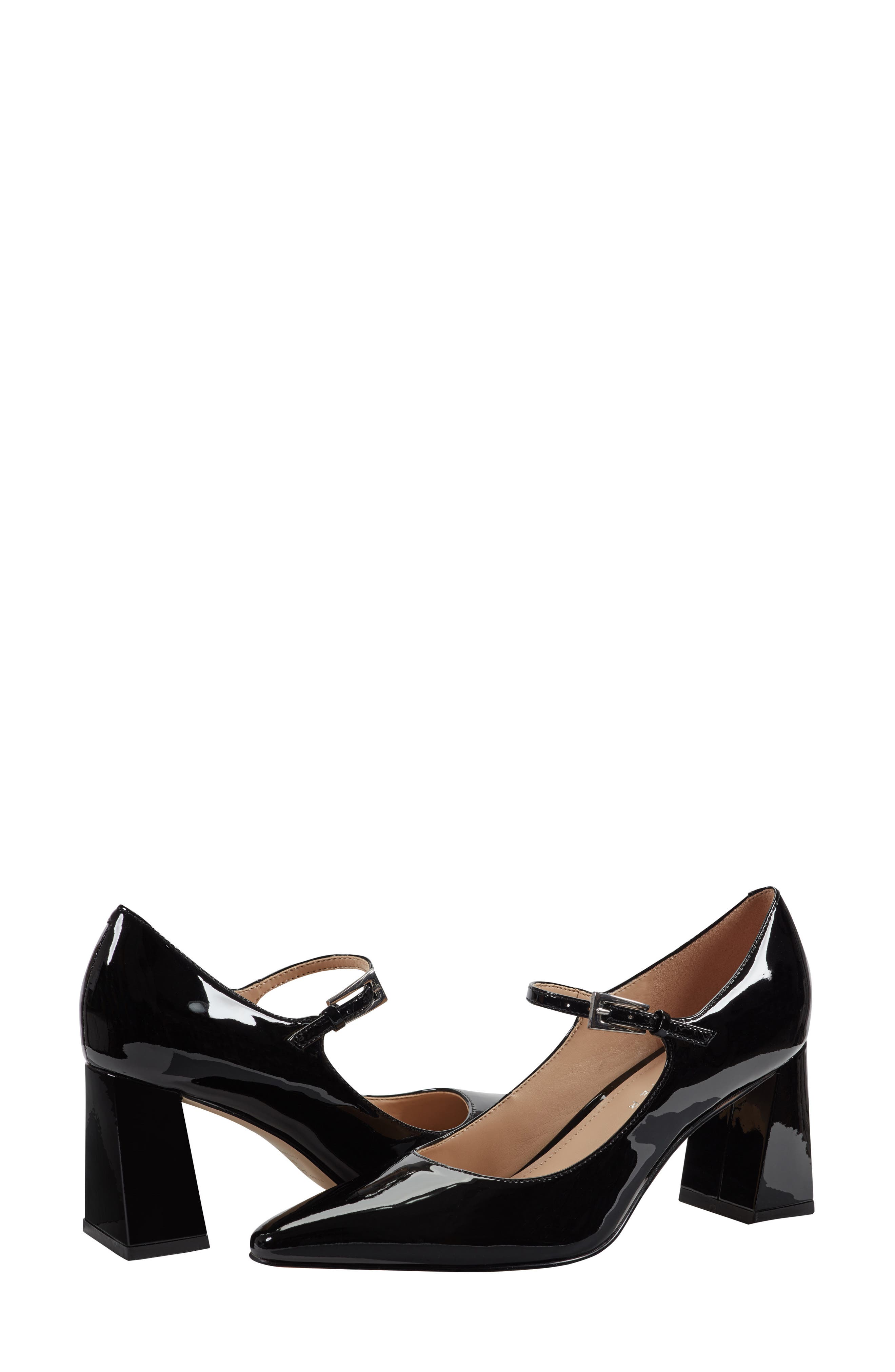 Nollie Pointed Toe Pump, Alternate, color, BLACK PATENT