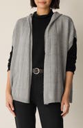 Eileen Fisher Cotton Blend Hooded Poncho