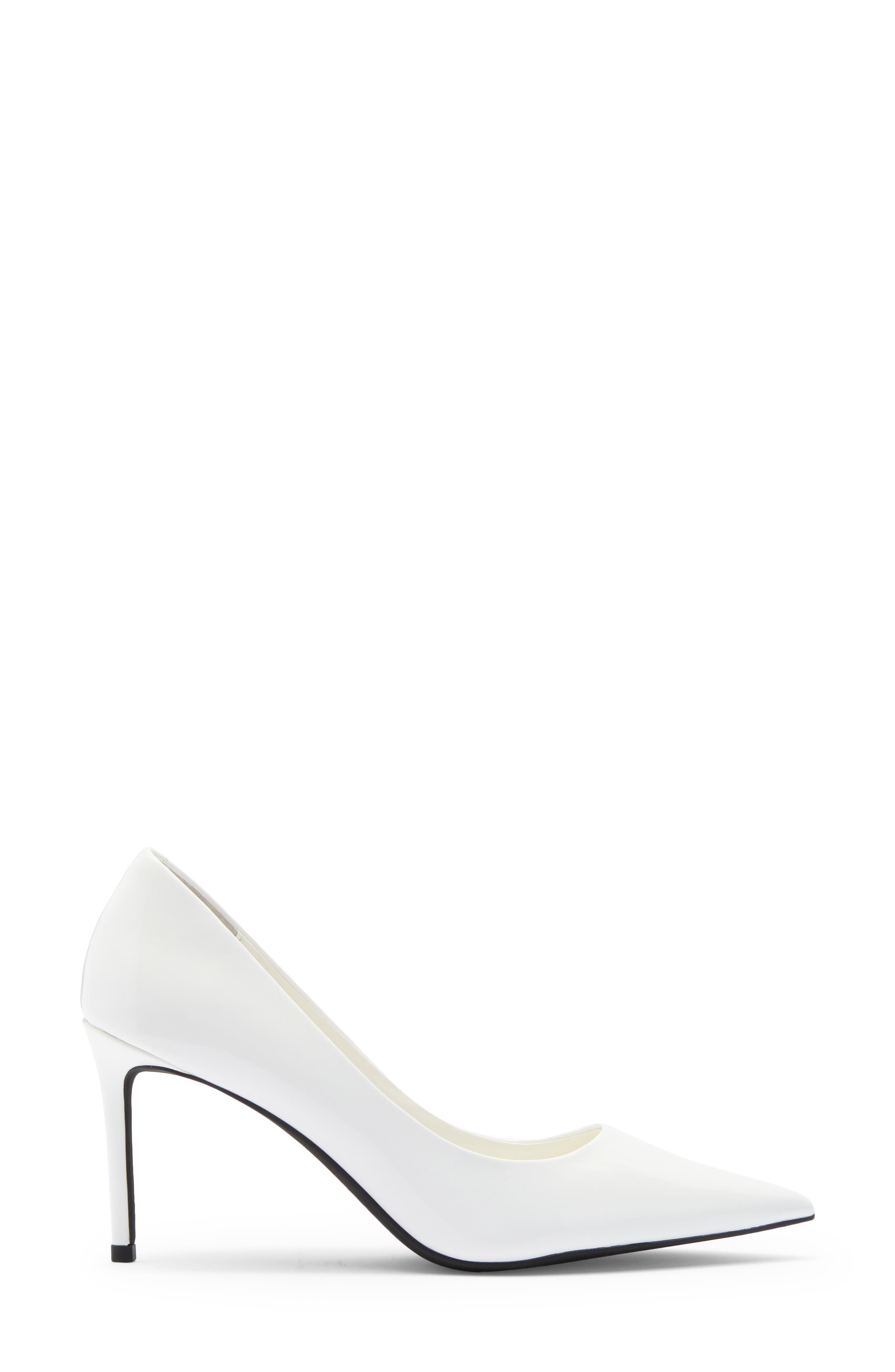 Jeffrey Campbell Nikia Pointed Toe Pump, Alternate, color, White Patent