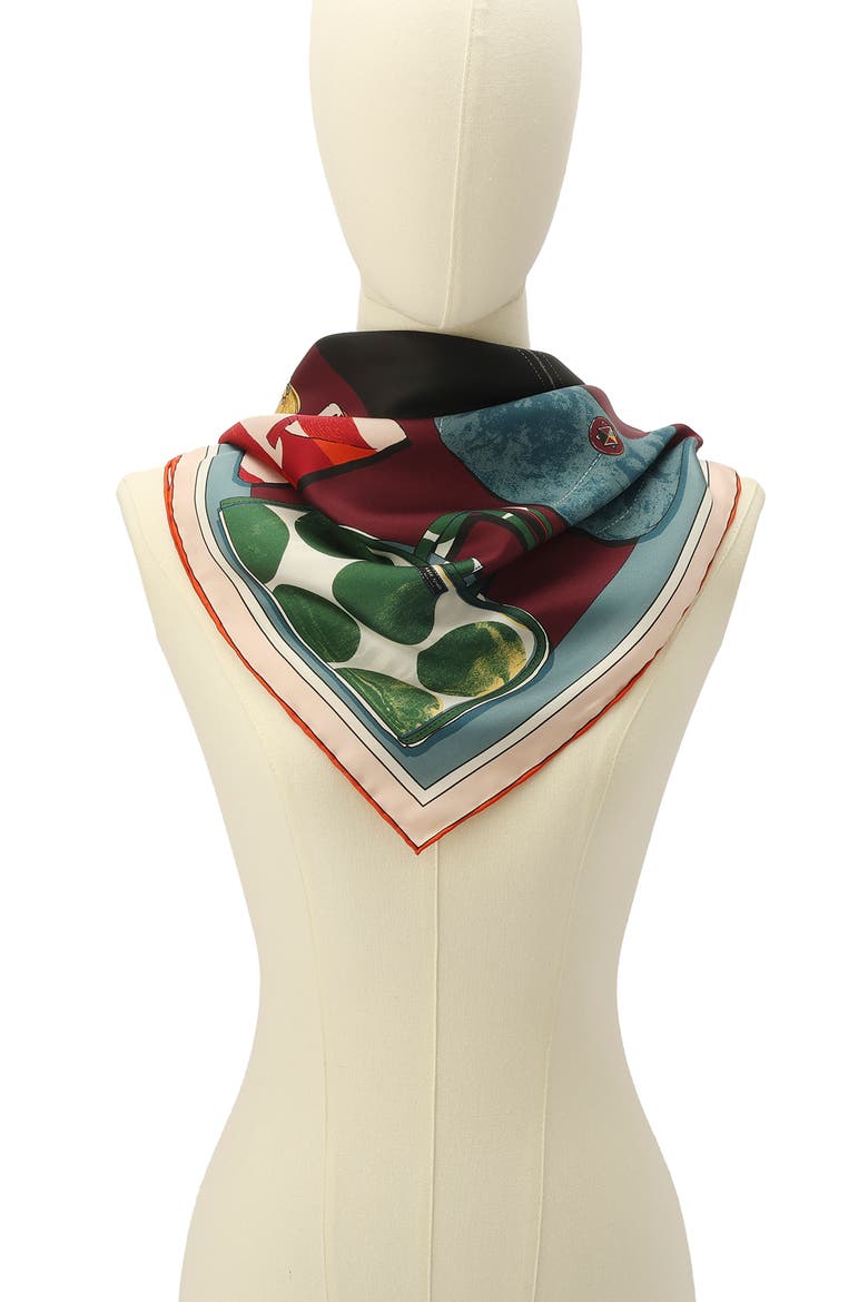 Archive Silk Square Scarf, Alternate, color, MULTI
