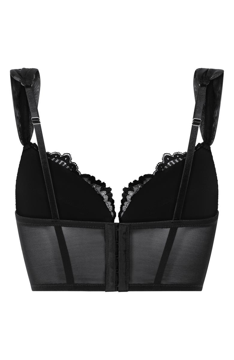Hunkemöller Whitney Padded Underwire Bustier, Alternate, color, Caviar