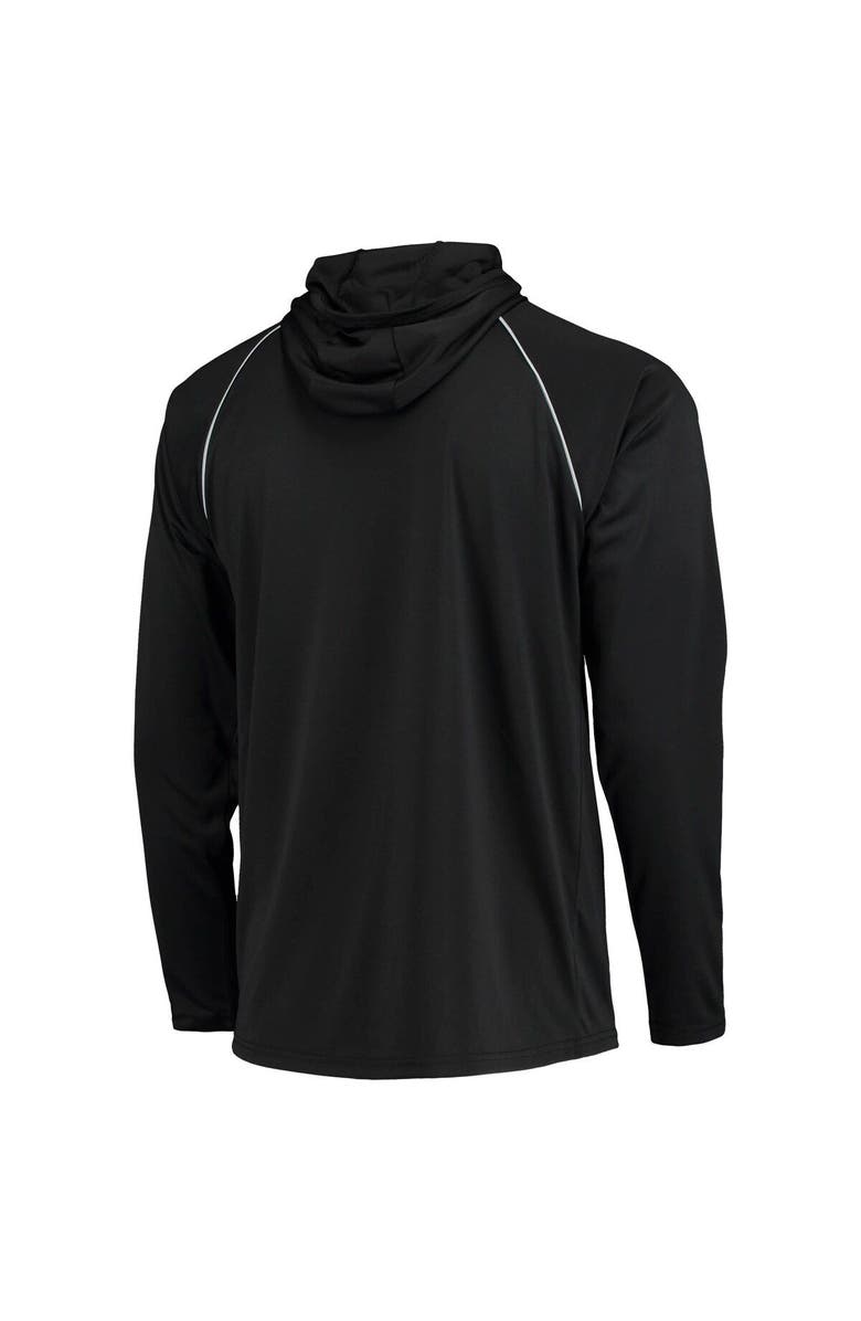 STARTER Men's Starter Black Las Vegas Raiders Raglan Long Sleeve Hoodie T-Shirt, Alternate, color, Black