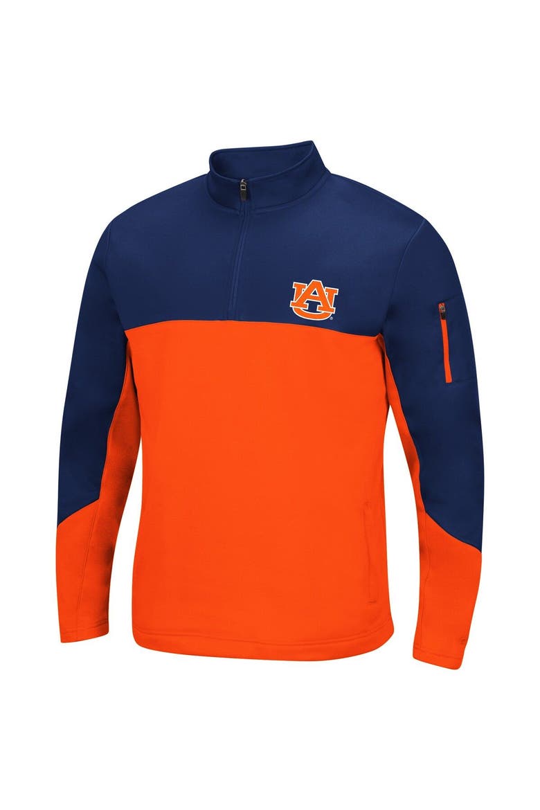 Men's Colosseum Navy Auburn Tigers Triple Dog Dare Quarter-Zip Jacket, Alternate, color, Navy