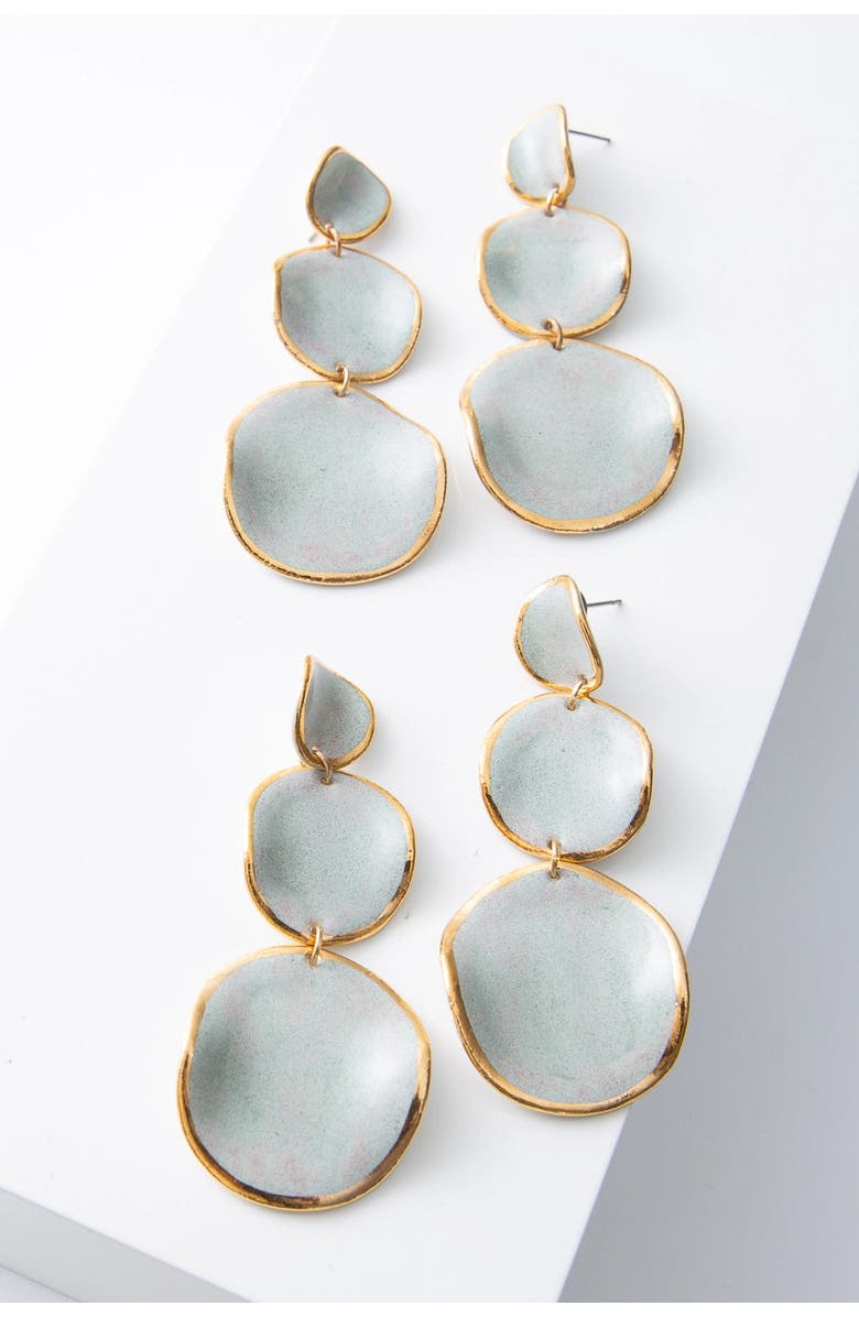 Noonday Collection Stacked Spheres Earrings, Alternate, color, Ivory