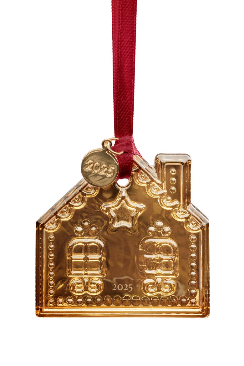 Gingerbread House 2025 Annual Holiday Ornament, Main, color, GOLD