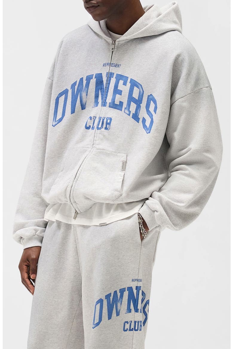 Owners Club Zip Hoodie, Alternate, color, SPRAYED ICE GREY MARL