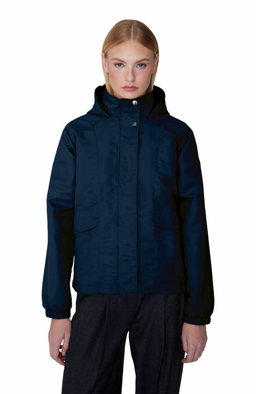 Quartz Co. Lisa | Lightweight Hooded Jacket In True Navy
