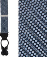 Trafalgar Nolan Neat Patterened Business Wool Blend Button End Suspenders