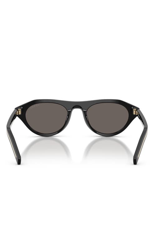 Prada Womens Black Pr B15s Oval-frame Acetate Sunglasses