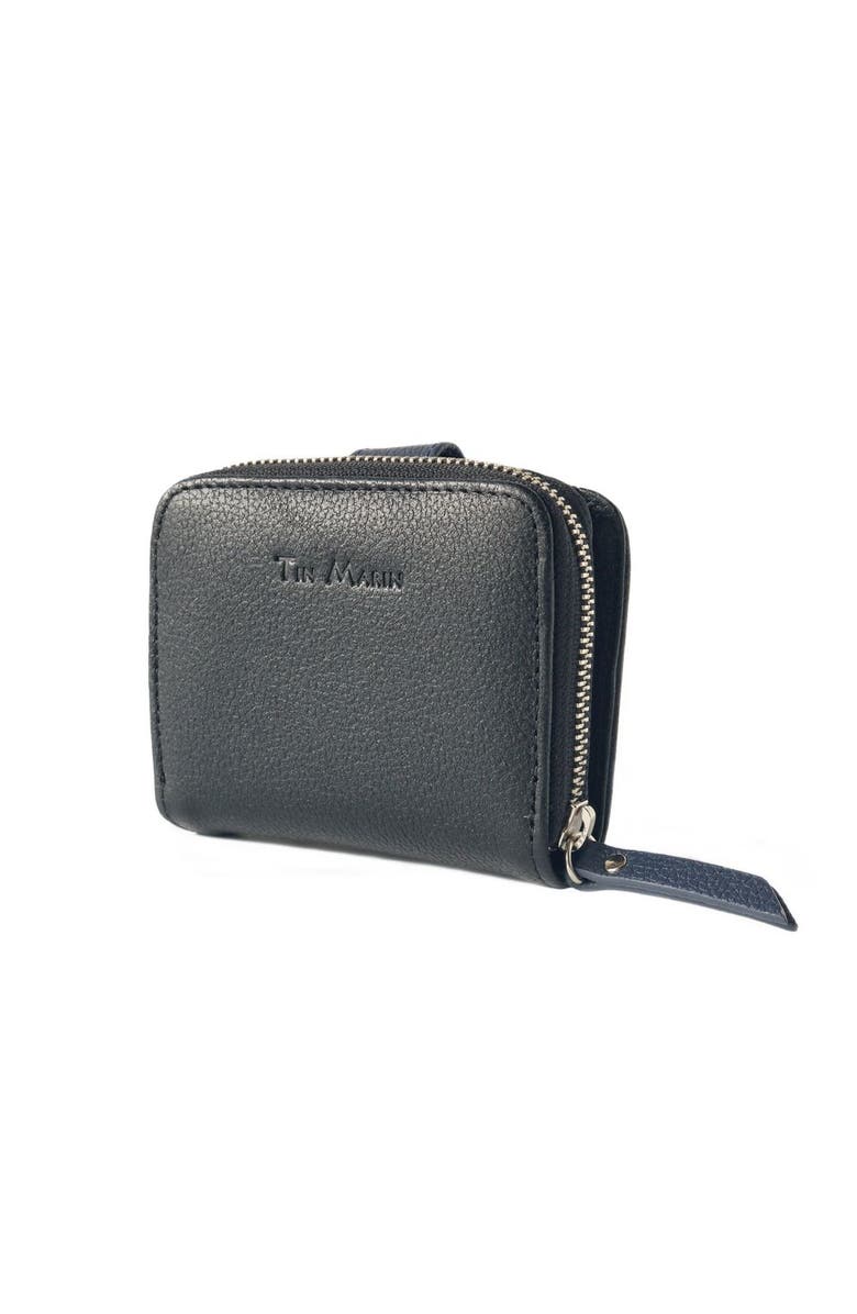 Tin Marin Camila Small Leather Wallet, Alternate, color, Black