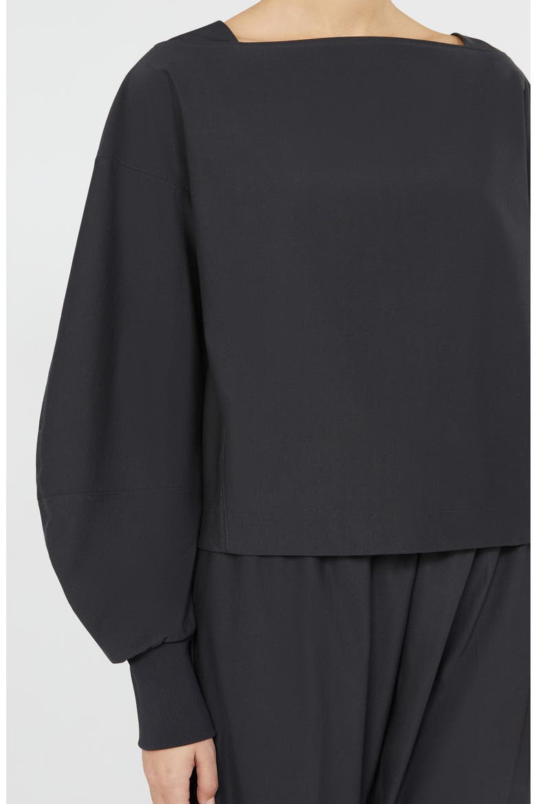 Sarnico Balloon Sleeve Knit Shirt, Alternate, color, DARK GREY