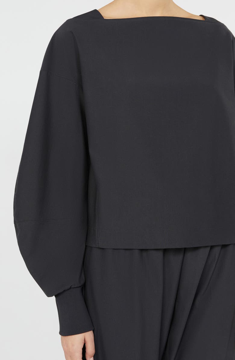 MM by Max Mara Sarnico Balloon Sleeve Knit Shirt, Alternate, color, Dark Grey
