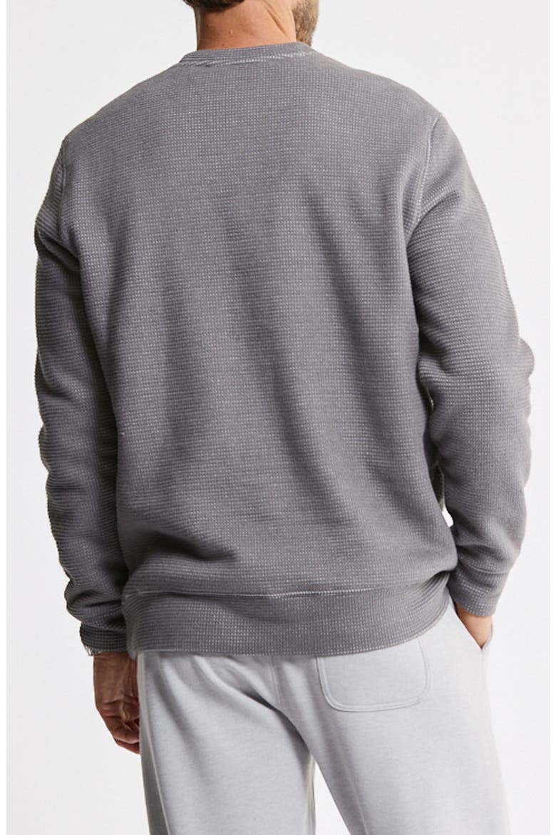 Faux Fur Lined Crewneck Sweatshirt, Alternate, color, DARK GREY