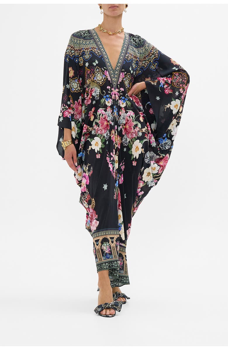 Camilla T Shape Long Kaftan Midnight In Monserrate, Main, color,