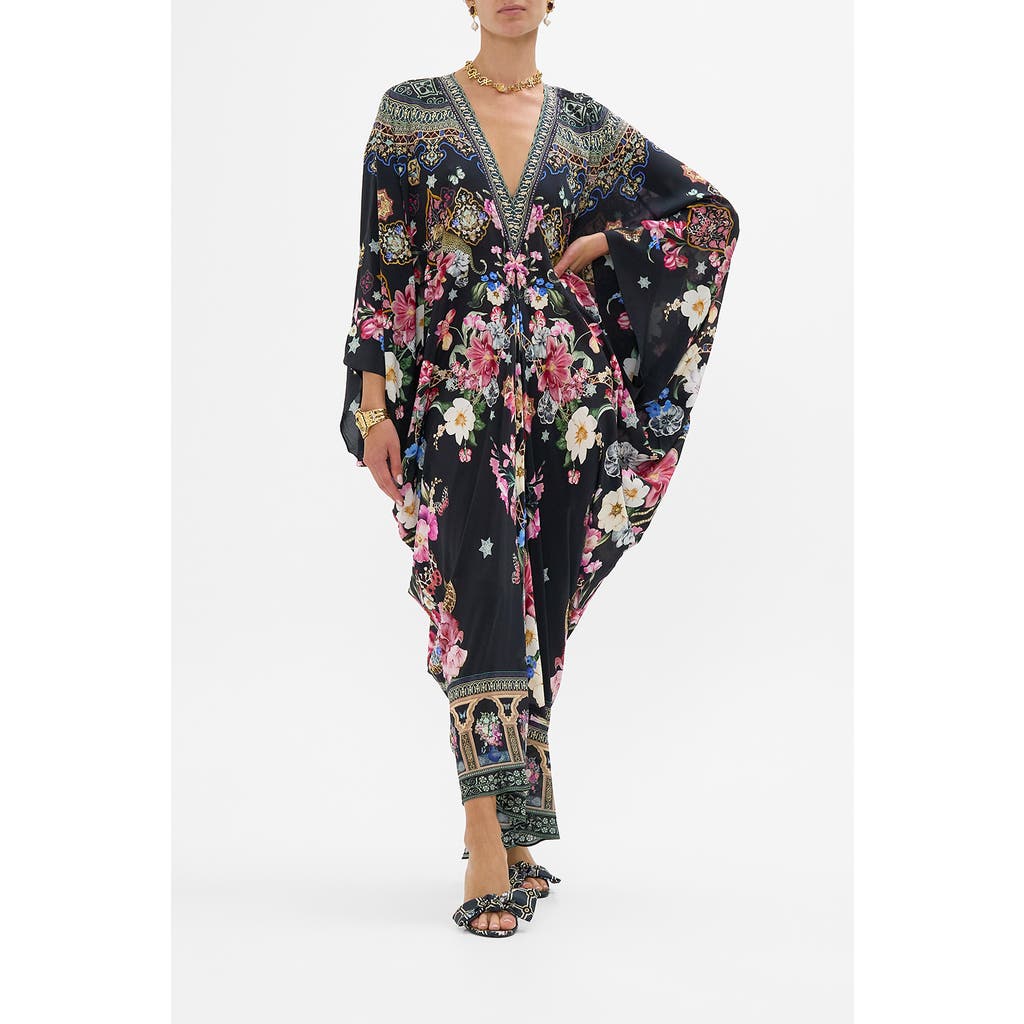 Camilla T Shape Long Kaftan Midnight In Monserrate In Midnight In Monserrate