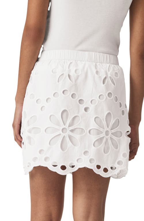 Splendid Emma Eyelet Embroidered Cotton Miniskirt