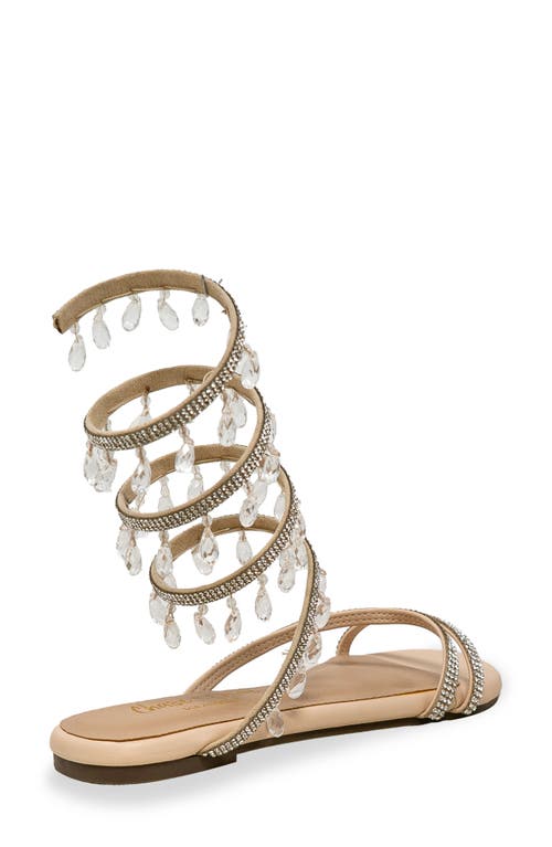 Chase & Chloe Chase And Chloe Irma Rhinestone Coil Ankle Wrap Sandal