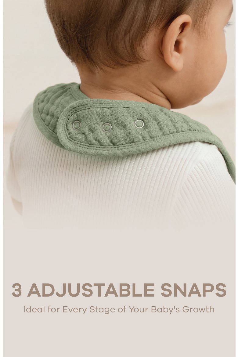 Muslin Bibs - Pack of 4, Alternate, color, Sage