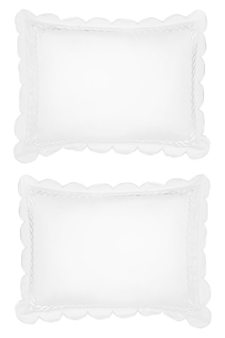 Scallop Rope Duvet & Sham Set, Alternate, color, WHITE/ WHITE