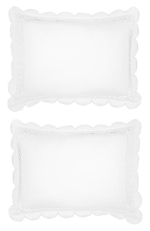 Melange Home Scallop Rope Duvet & Sham Set In White/white