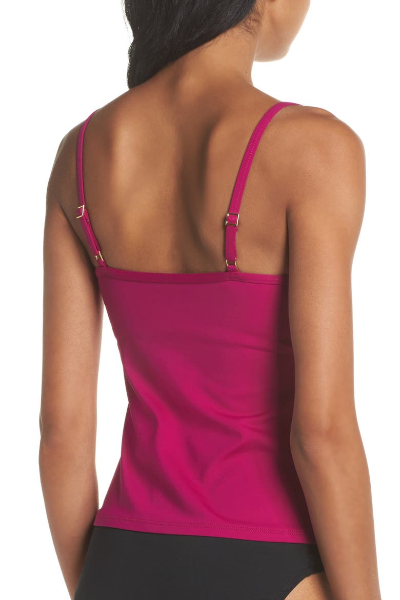 Island Goddess Underwire Tankini Top, Alternate, color, MAGENTA