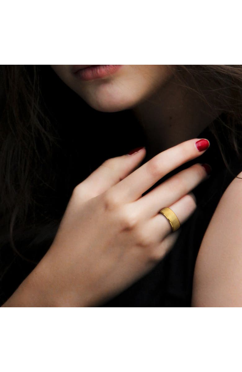 Julianna B. 8mm Geometric Pattern Wedding Band 14k, Alternate, color, 