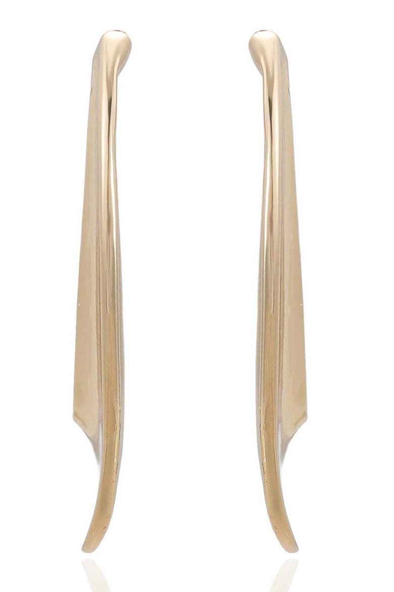 Flat Oval Hoop Earrings, Alternate, color, GOLD