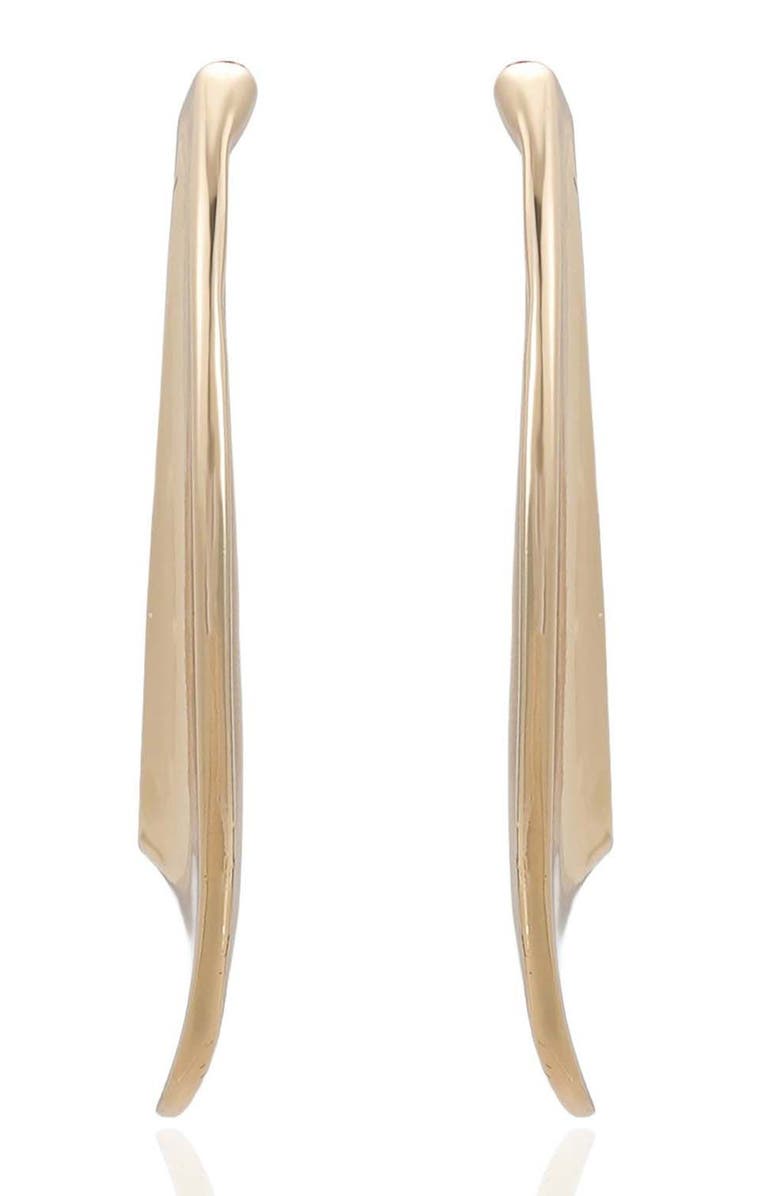 Ettika Flat Oval Hoop Earrings, Alternate, color, Gold